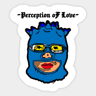 Perception oF Love Blue Mask Version. Sticker